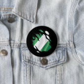 Badge Rond 7,6 Cm Nigeria déchiré (En situation)