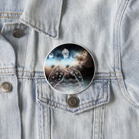 Badge Rond 7,6 Cm Night Owl and Lady (En situation)