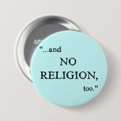 Badge Rond 7,6 Cm N'imaginez aucune religion (Devant & derrière)