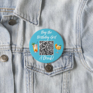Badge Rond 7,6 Cm N'importe quel âge Acheter l'anniversaire Fille A