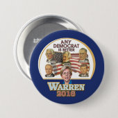 Badge Rond 7,6 Cm N'importe quel Démocrate est meilleur (Devant & derrière)