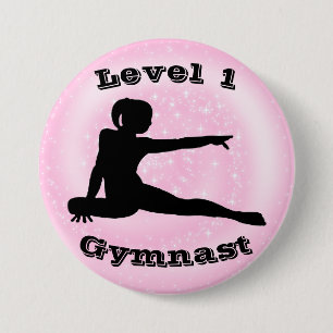 Badge Rond 7,6 Cm Niveau 1 Gymnaste - Bouton Girls Gymnastique