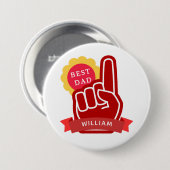 Badge Rond 7,6 Cm No 1 Best Dad Father's Day Birthday (Devant & derrière)