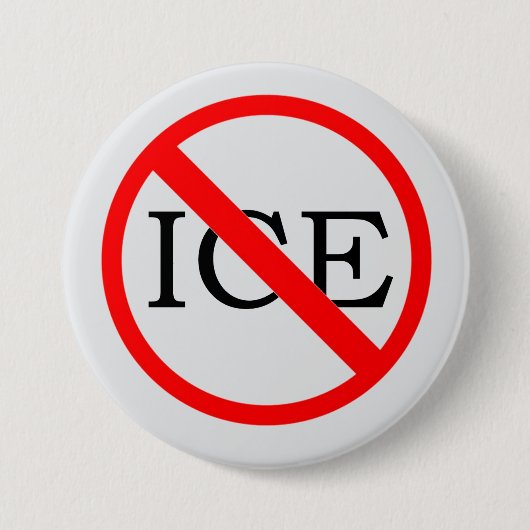 Badge Rond 7,6 Cm "NO ICE" Button (Devant)