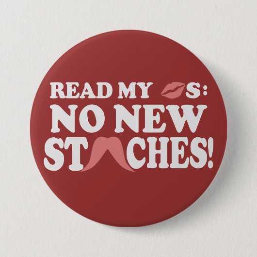 Badge Rond 7,6 Cm No New Staches custom button (Devant)