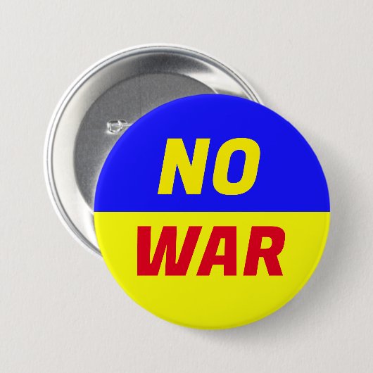 Badge Rond 7,6 Cm NO WAR Button (Devant & derrière)