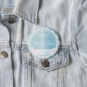 Badge Rond 7,6 Cm Noce bleu-clair (En situation)