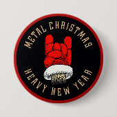 Badge Rond 7,6 Cm Noël en métal lourd (Devant)