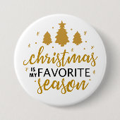 Badge Rond 7,6 Cm Noël Est Mon Mot D'Art préféré (Devant)