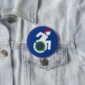 Badge Rond 7,6 Cm Noël Handicapé (En situation)
