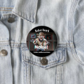 Badge Rond 7,6 Cm Noice ! Badaz Beard 3D (En situation)