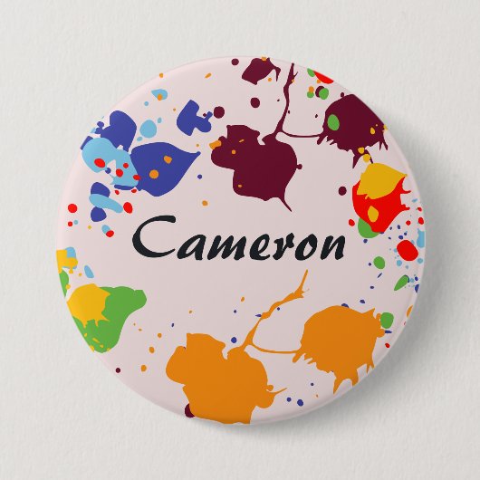 Badge Rond 7,6 Cm Nom de la partie de peinture Couleurs (Devant)