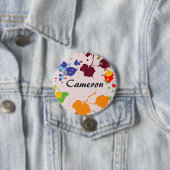 Badge Rond 7,6 Cm Nom de la partie de peinture Couleurs (En situation)