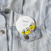 Badge Rond 7,6 Cm Nom de l'anniversaire de la Squeeze citron (En situation)