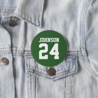 Nom de l'athlète blanc et vert Numéro Jersey