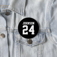 Nom de l'athlète noir et blanc Numéro Jersey