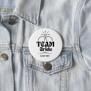 Badge Rond 7,6 Cm Nom de l'équipe de la mariée Enterrement de vie de