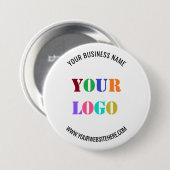 Badge Rond 7,6 Cm Nom de logo personnalisé Site Web Promotionnel Per (Devant & derrière)