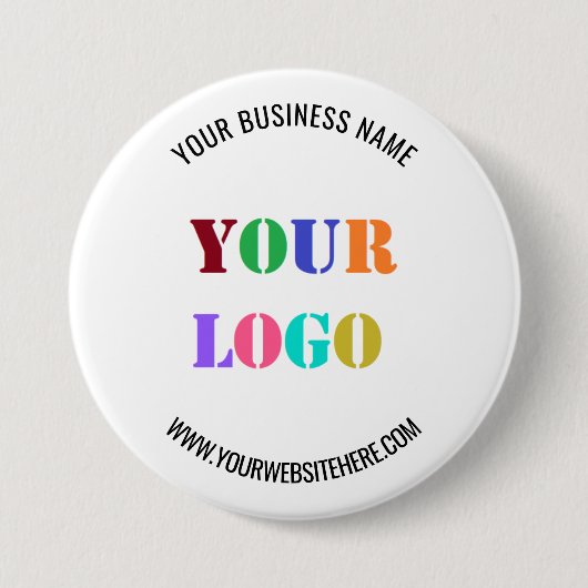 Badge Rond 7,6 Cm Nom de logo personnalisé Site Web Promotionnel Per (Devant)