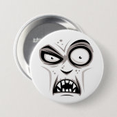 Badge Rond 7,6 Cm Nosferatu Vampire Face (Devant & derrière)