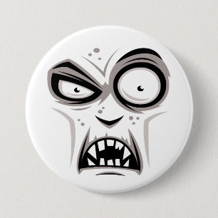 Badge Rond 7,6 Cm Nosferatu Vampire Face