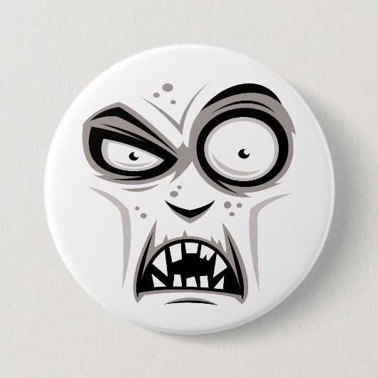 Badge Rond 7,6 Cm Nosferatu Vampire Face (Devant)
