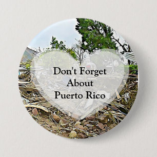 Badge Rond 7,6 Cm N'oubliez pas Porto Rico Button