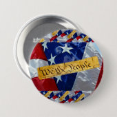 Badge Rond 7,6 Cm Nous Le Peuple Drapeau Américain (Devant & derrière)