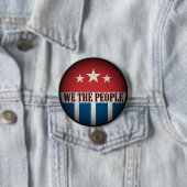 Badge Rond 7,6 Cm Nous le Peuple Rétro (En situation)