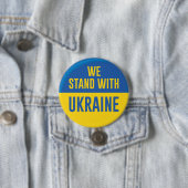 Badge Rond 7,6 Cm Nous Sommes Avec L'Ukraine (En situation)