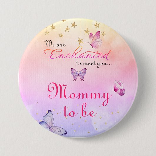 Badge Rond 7,6 Cm Nous Sommes Enchantés De Vous Rencontrer Baby show (Devant)