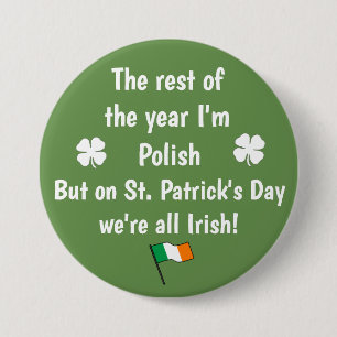 Badge Rond 7,6 Cm Nous sommes tous bouton personnalisable irlandais