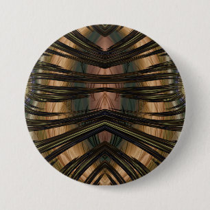 Badge Rond 7,6 Cm ~ Nuances Vert Brown ~ Bouton
