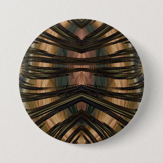 Badge Rond 7,6 Cm ~ Nuances Vert Brown ~ Bouton (Devant)
