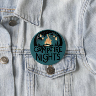 Badge Rond 7,6 Cm Nuits au coin du feu Cosy Aventure en plein air ru