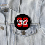 Badge Rond 7,6 Cm Numéro du maillot de sport noir et rouge<br><div class="desc">Saluez votre équipe sportive préférée, votre footballeur ou montrez votre fierté scolaire avec un bouton d'esprit personnalisé! Personnalisez avec le numéro de maillot d'un joueur ou tout autre texte personnalisé. Parfait pour le football, le basket, le baseball et les jeux de football ! Créez des broches personnalisées pour toute l'équipe,...</div>