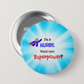 Badge Rond 7,6 Cm Nurse Superhero (Devant & derrière)
