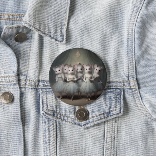 Badge Rond 7,6 Cm Nutcracker Ballet Fashion-Mice (En situation)