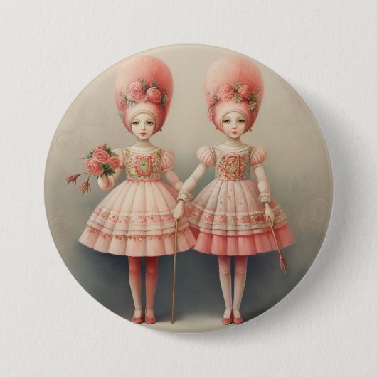 Badge Rond 7,6 Cm Nutcracker Ballet Fashion-Russian Dancers (Devant)