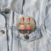 Badge Rond 7,6 Cm Nutcracker Ballet Fashion-Russian Dancers (En situation)