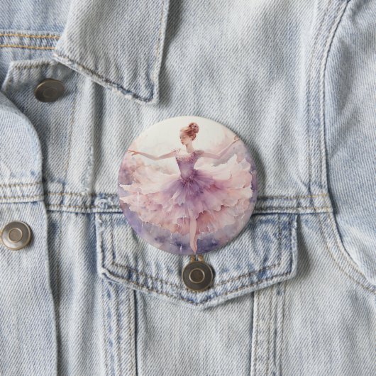 Badge Rond 7,6 Cm Nutcracker Ballet Sugarplum Fairy (En situation)