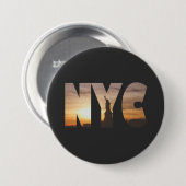 BADGE ROND 7,6 CM NYC (Devant & derrière)