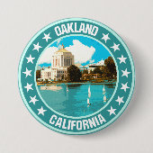 Badge Rond 7,6 Cm Oakland (Devant)