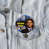 BADGE ROND 7,6 CM OBAMA 2008 (En situation)