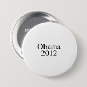 Badge Rond 7,6 Cm Obama 2012 - (Devant & derrière)
