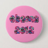 Badge Rond 7,6 Cm Obama 2012 (Devant)