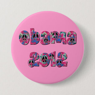 Badge Rond 7,6 Cm Obama 2012