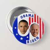 Badge Rond 7,6 Cm Obama Biden (Devant & derrière)