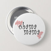 Badge Rond 7,6 Cm obama mama (Devant & derrière)