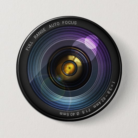 Badge Rond 7,6 Cm Objectif d'appareil photo (Devant)